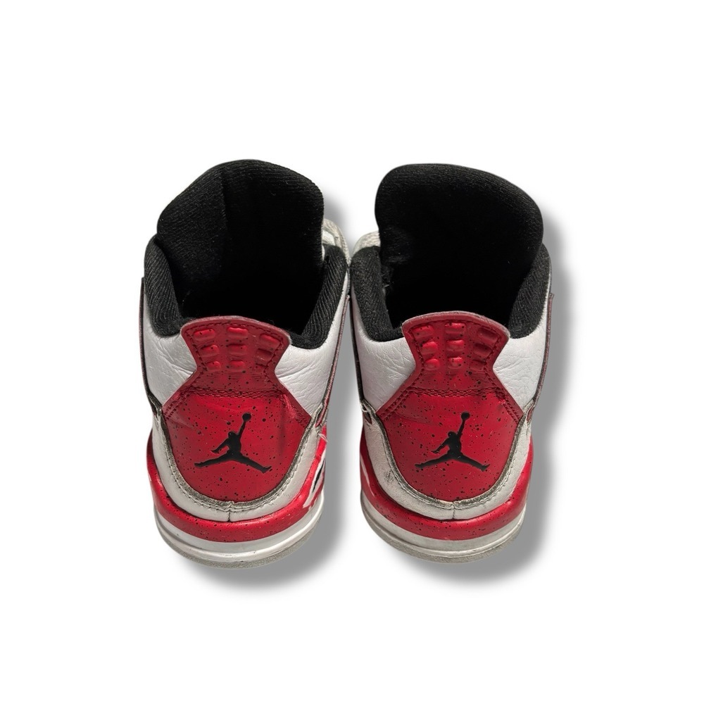 Nike Air Jordan 4 Retro 2023 BQ7669-161 White Black Red Little Boys Size 1Y - Picture 4 of 10